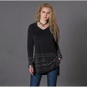 Double D Ranch‎ Women’s Studded Aztec Bohemian Boulders Tunic NWT Sz S